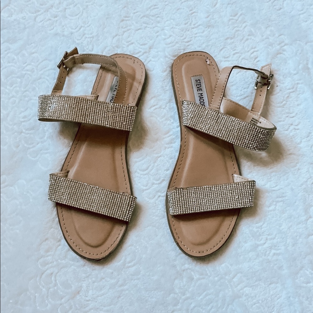 Steve Madden Marisa Rhinestone Strappy Sandals - Picture 6 of 10